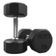 Troy 3-50 lb 12-Sided Rubber Dumbbells & Rack - 25 lb Dumbbells