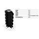 Troy 3-50 lb 12-Sided Rubber Dumbbells & Rack - Rack Dimensions & Specifications