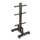 York Barbell Plate Storage Stand with Integrated Bar Storage