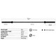Troy USA Sports (GOB-86B) 7' Black Olympic Bar - Dimensions & Specifications