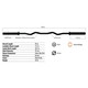 Troy (TOZ-60B) 5' Black Olympic Curl Bar - Dimensions & Specifications