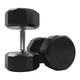 Troy 5-75 lb 12-Sided Rubber Dumbbells & Rack - 65 lb Dumbbells
