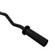 Troy (TOZ-47B) Black Olympic Curl Bar - Sleeve Close View