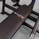 Body-Solid Strength Press Bench Showing Head Wear Guard on Back Pad