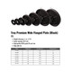 Troy (PO) Black Machined Olympic Plates - Dimensions & Specifications