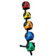 TAG Fitness Rubber Medicine Balls w/ Optional 5-Ball Rack