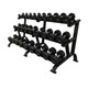 Troy VTX 5-75 lb Urethane Dumbbells w/ Rack