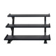 Inflight Fitness 3-Tier Shelf Dumbbell Rack - Front View