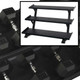 Inflight (5-75 lb) Rubber Hex Dumbbells & Rack