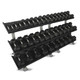 Inflight Fitness 5-100 lb Rubber Hex Dumbbell Package w/ 3-Tier Racks