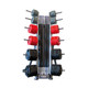 TKO Cardio Barbell Set & Rack with Black, Red & Gray Plates