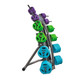 TKO 10-Pack Cardio Pump Set w/ Rackt w/ Rack w/ Purple, Green & Blue Plates