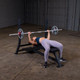 Body-Solid Free Weight Press Station During Barbell Training