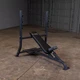 Body-Solid Fixed Incline Barbell Station in Garage Gym