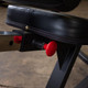 Body-Solid Barbell Press Bench Showing Seat Pad Adjustment Knob