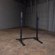 Body-Solid (SPR250) Pro Clubline Squat Stands in Garage Gym