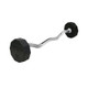 TKO Rubber-Coated EZ Curl Fixed Weight Bar