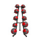 TKO 2-20 lb Rubber Medicine Ball Set & Rack