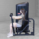 Body-Solid Seated Press Trainer During Woman's Chest Exercise