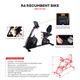Inflight Fitness (R6) Recumbent Exercise Bike Features & Dimensions