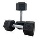 TKO 5-75 lb Rubber Hex Dumbbells w/ Rack - Dumbbells Only View