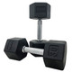 TKO Rubber Hex Dumbbells