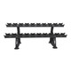 TKO (7051B-BK) 2-Tier Saddle Dumbbell Rack - Front View