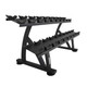 TKO (7051B-BK) 2-Tier Saddle Dumbbell Rack - Side View