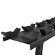 TKO (7051B-BK) 2-Tier Saddle Dumbbell Rack - Cradles Close View