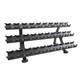 TKO 7052B-BK Commercial Three-Tier Saddle Dumbbell Rack