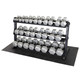 Body-Solid Hex Dumbbell Set with Rack - 5-70 lbs
