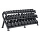 TAG Fitness Rubber Dumbbell Set & Rack