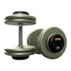 Troy Gray Pro-Style Dumbbell Set w/ Rack - Black End Caps and Straight Handles
