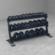 Body-Solid 3-Tier Shelf Dumbbell Rack w/ Optional 5-65 lb Round Dumbbells