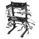 Body-Solid (SAR100) Cable Accessory Rack w/ Optional Accessories - Rear View