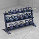 Body-Solid Kettlebell Organizer with Optional Cast Iron Weights