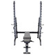 Body-Solid (SDIB370) Weight Bench & Rack - Front View Bench in Flat Position