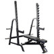 Body-Solid (SDIB370) Weight Bench & Rack - Angled View Bench in Flat Position
