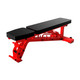 Troy Barbell Adjustable Ladder Bench with Red Frame in Flat Position