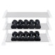Body-Solid 80-100 lb Round Rubber Dumbbell Set