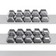 Body-Solid 55-75 lb Cast Iron Hex Dumbbell Set