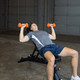 Body-Solid 10 lb Vinyl Dumbbells - Incline Chest Press Exercise