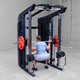 Body-Solid Guided Squat Machine During Smith Squat Exercise