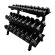 Troy VTX 5-75 lb Urethane Dumbbells & Rack