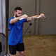 Body-Solid MB229A Aluminum Cable Curl Bar - Front Shoulder Raise Exercise