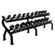 Troy 2-Tier Dumbbell Rack w/ Saddles with Black Finish and Optional Dumbbells