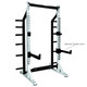 York Barbell STS Commercial Half Cage w/ White Frame and Optional Spotter Arms