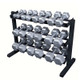 Body-Solid 3-Tier Dumbbell Rack w/ Optional Hex Dumbbells