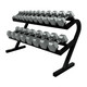 Troy 5-50 lb Cast Iron Hex Dumbbells & Rack
