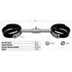 Troy (SBCB-23) SupraBar Cable Curl Attachment - Dimensions and Specifications